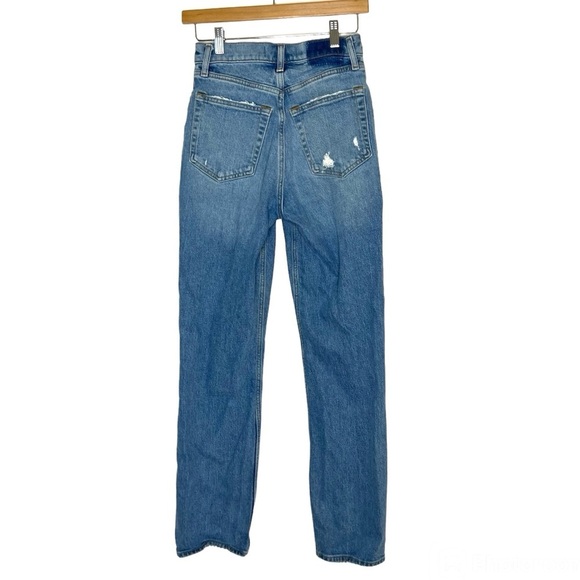 Abercrombie & Fitch 90s Straight Ultra High Rise Criss Cross Jeans - Picture 2 of 6